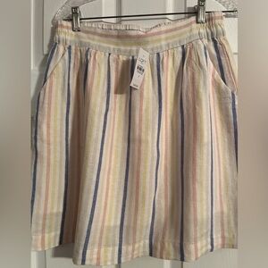 LOFT Multicolor Striped Skirt